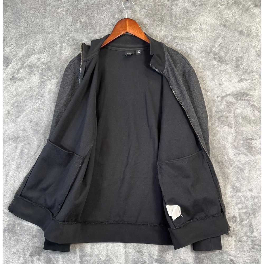 Boss Hugo Boss Bomber Sweater Track Jacket Mens Large Gray Full Zip Sporty - Picture 3 of 13